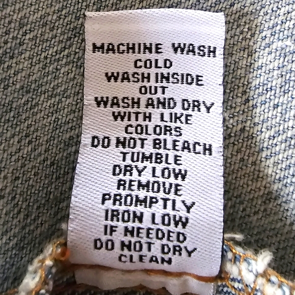 Rue 21 Unisex Small Destressed Color Block Black & Blue 100% Cotton Demin Jacket - Picture 7 of 13